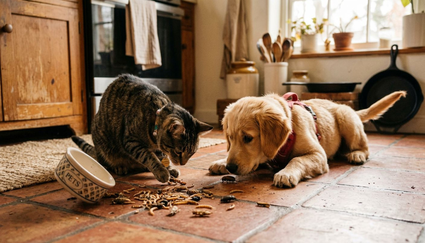 Comment les insectes séchés influencent la santé des animaux domestiques ?